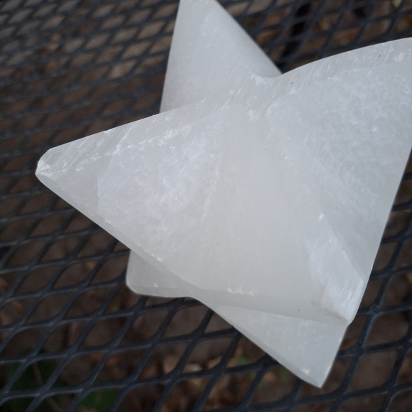 3 by 3 inch Selenite Merkabah - Picture 4 of 6